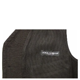 Black Flax Cotton Dress Vest Blazer