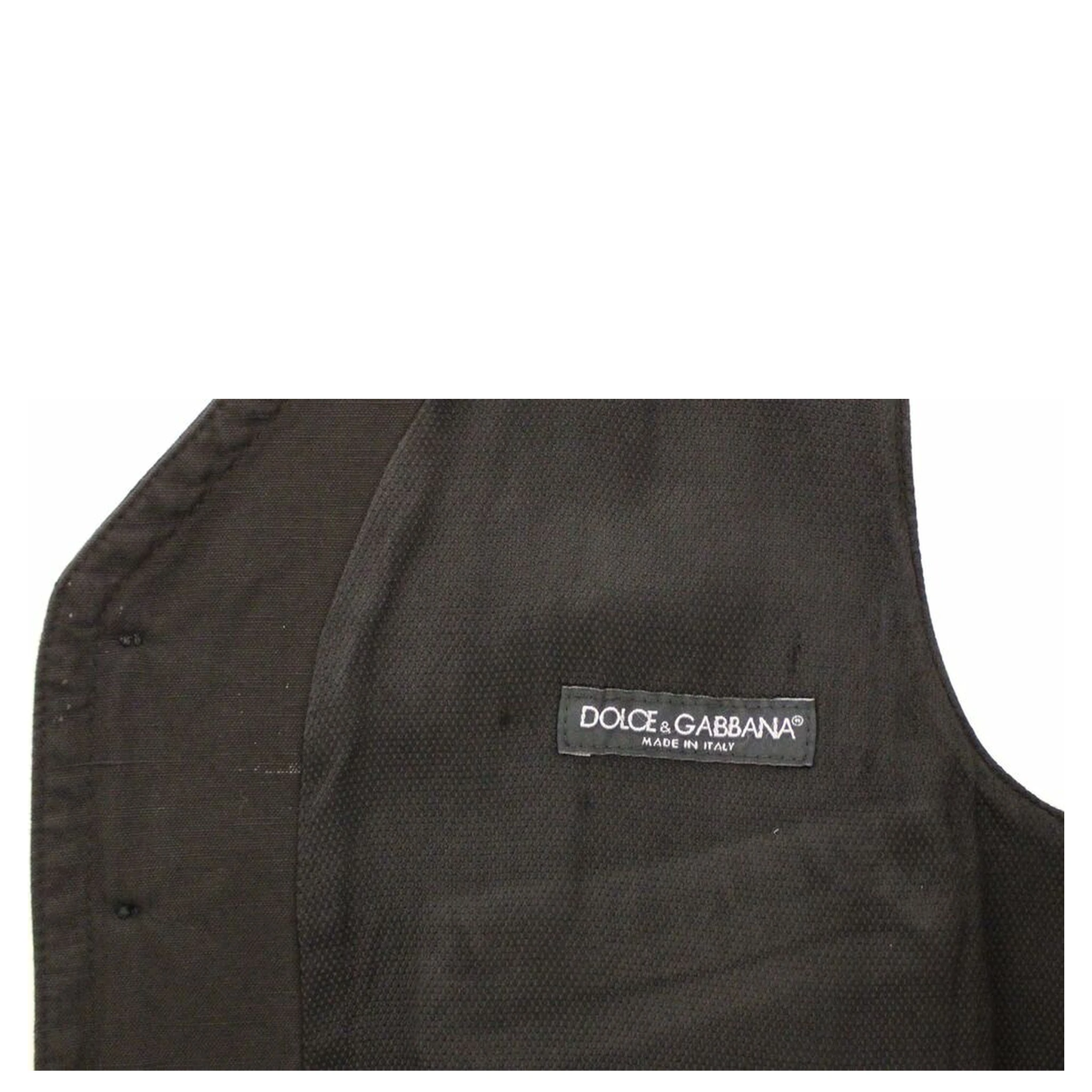 Black Flax Cotton Dress Vest Blazer