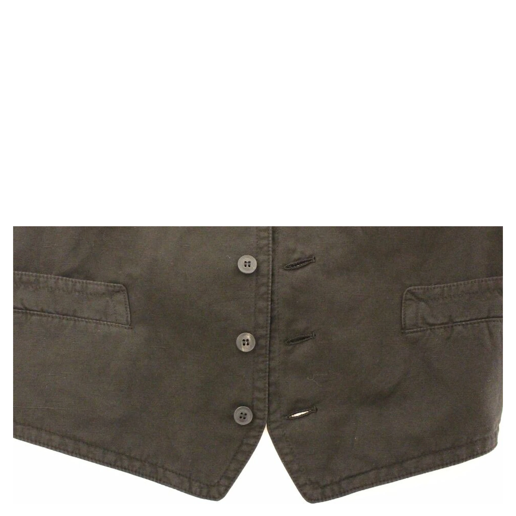 Black Flax Cotton Dress Vest Blazer