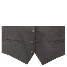 Blue Cotton Stretch Dress Vest Blazer