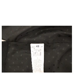 Black Wool Silk Stretch Dress Vest Blazer