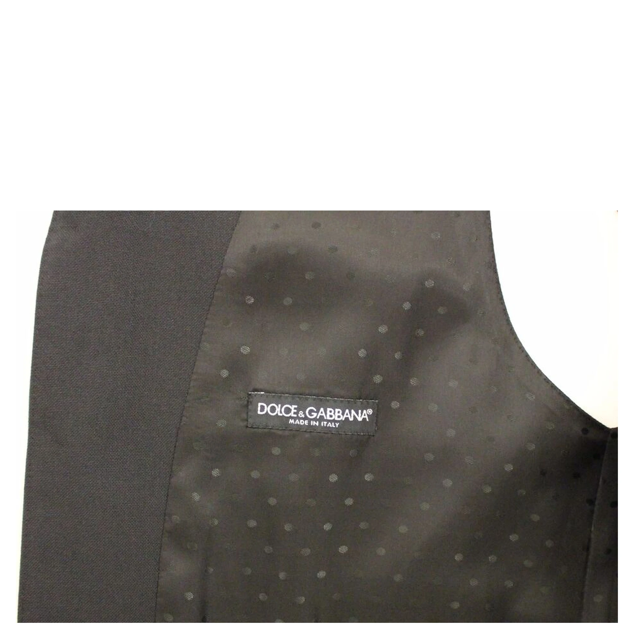 Black Wool Silk Stretch Dress Vest Blazer