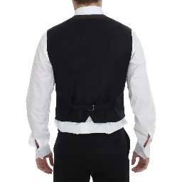 Brown Cotton Blend Dress Vest Gilet