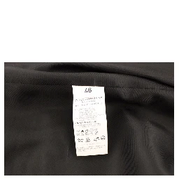 Black Striped Wool Silk Dress Vest Gilet