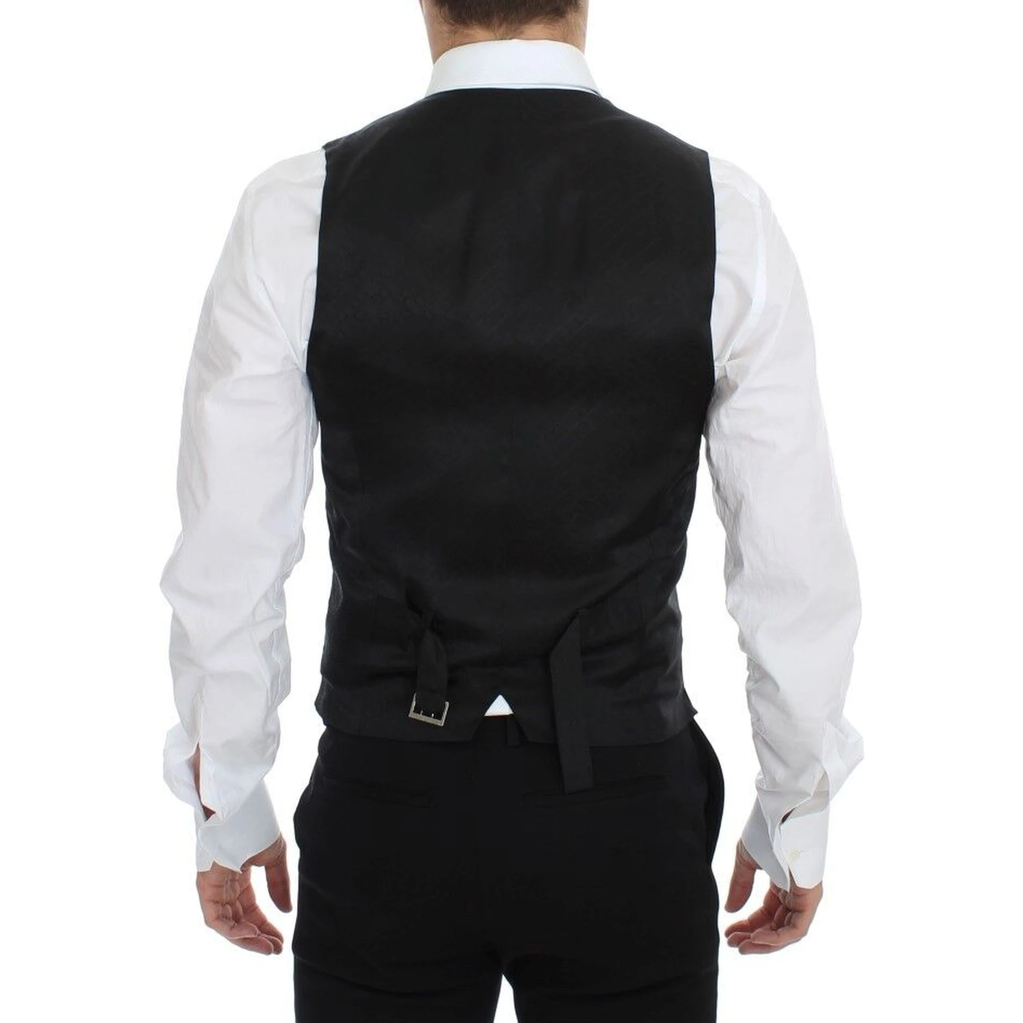 Blue Wool Formal Dress Vest Gilet