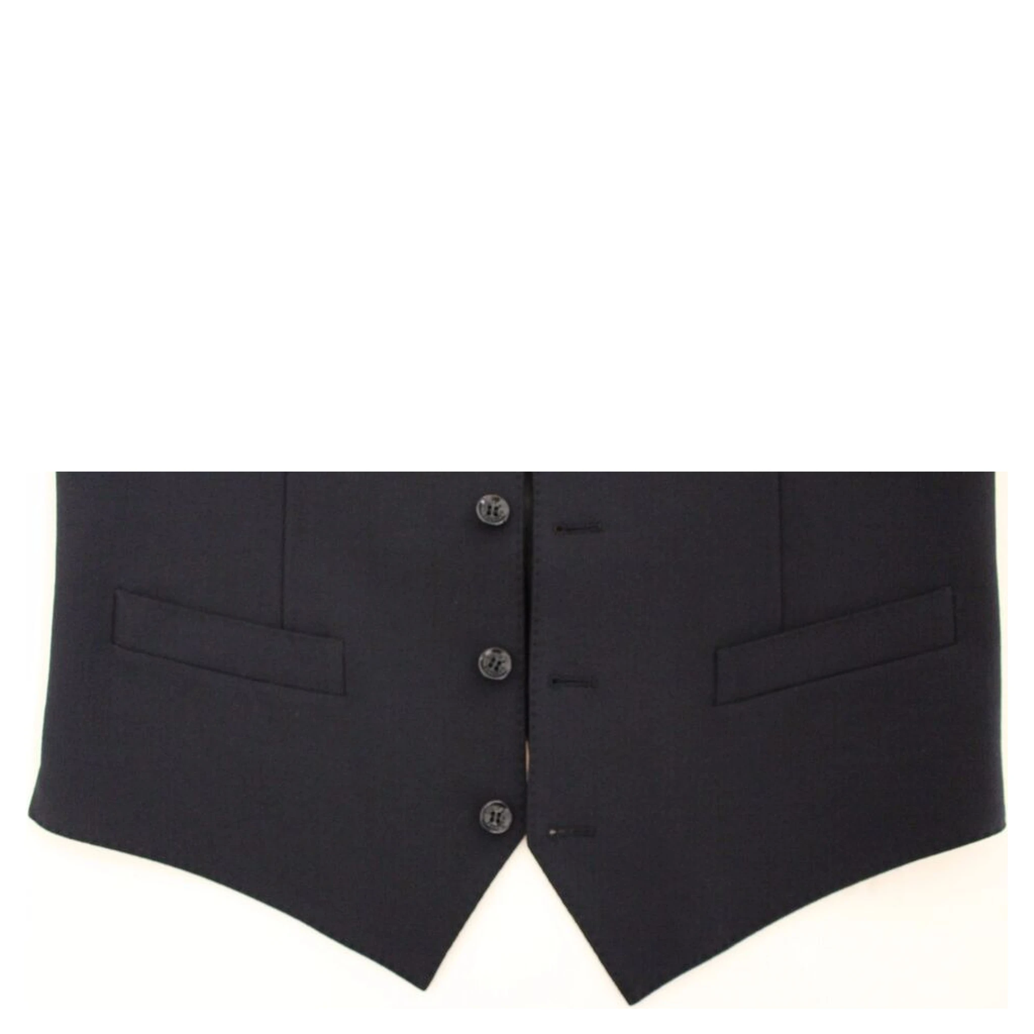 Blue Wool Formal Dress Vest Gilet