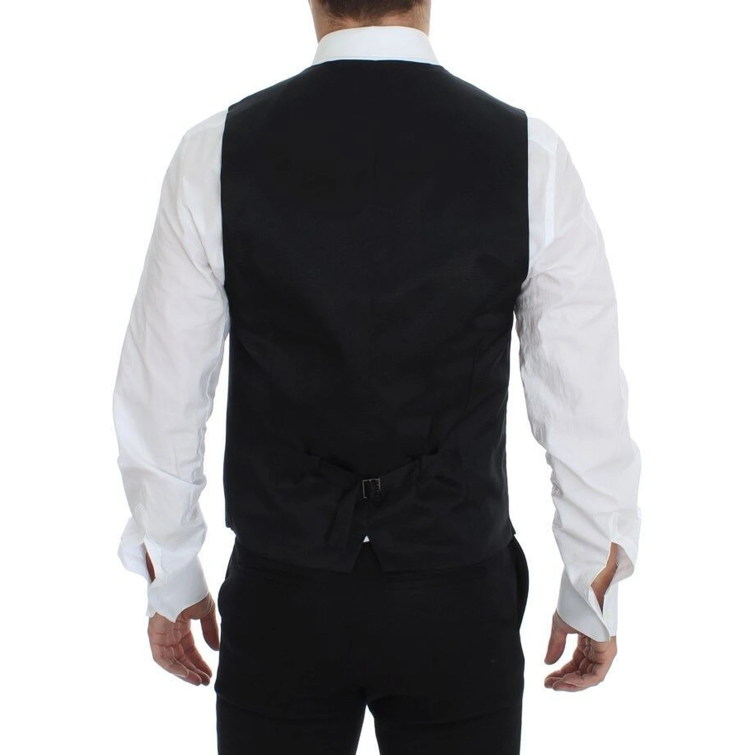 Gray Wool Formal Dress Vest Gilet Weste