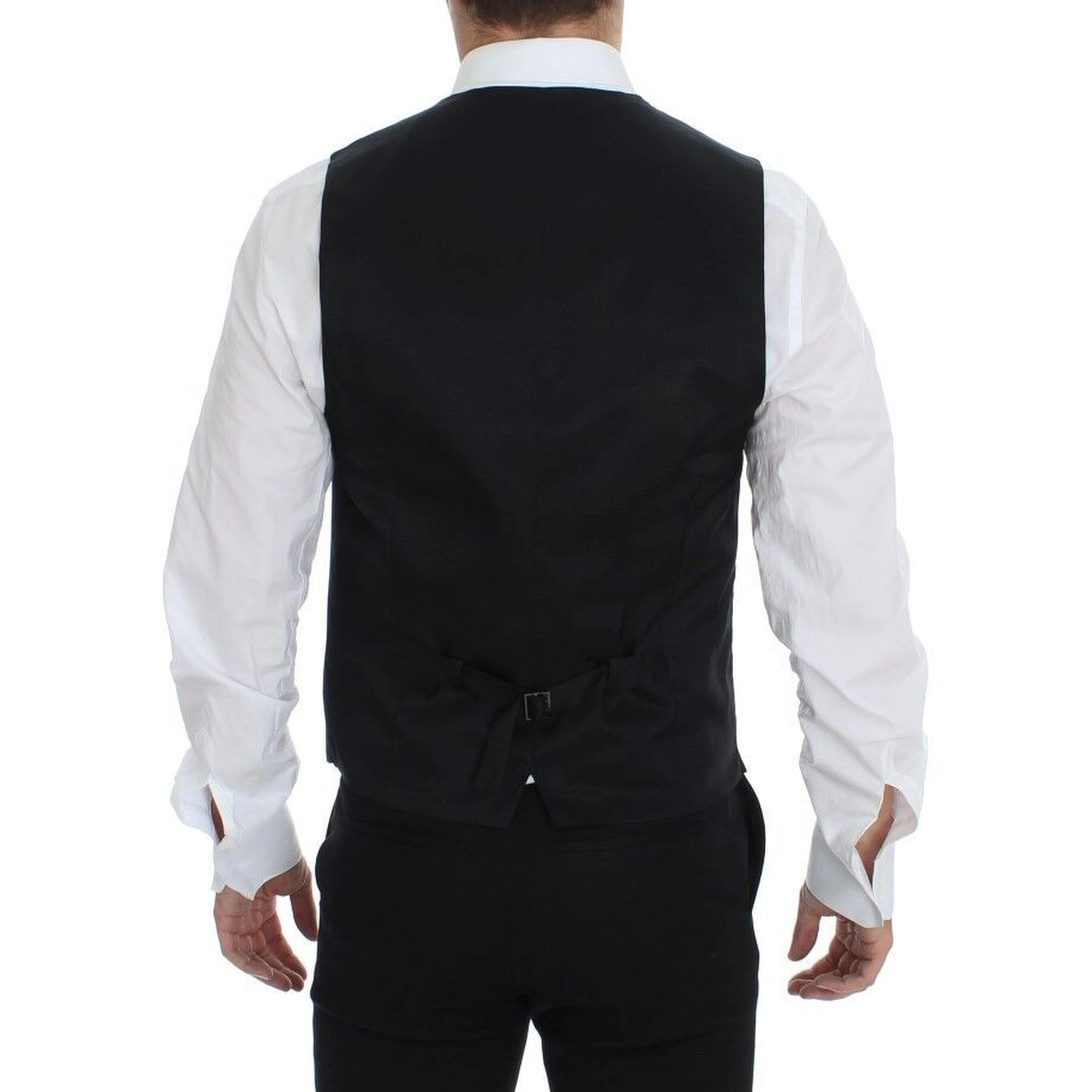 Gray Wool Formal Dress Vest Gilet Weste