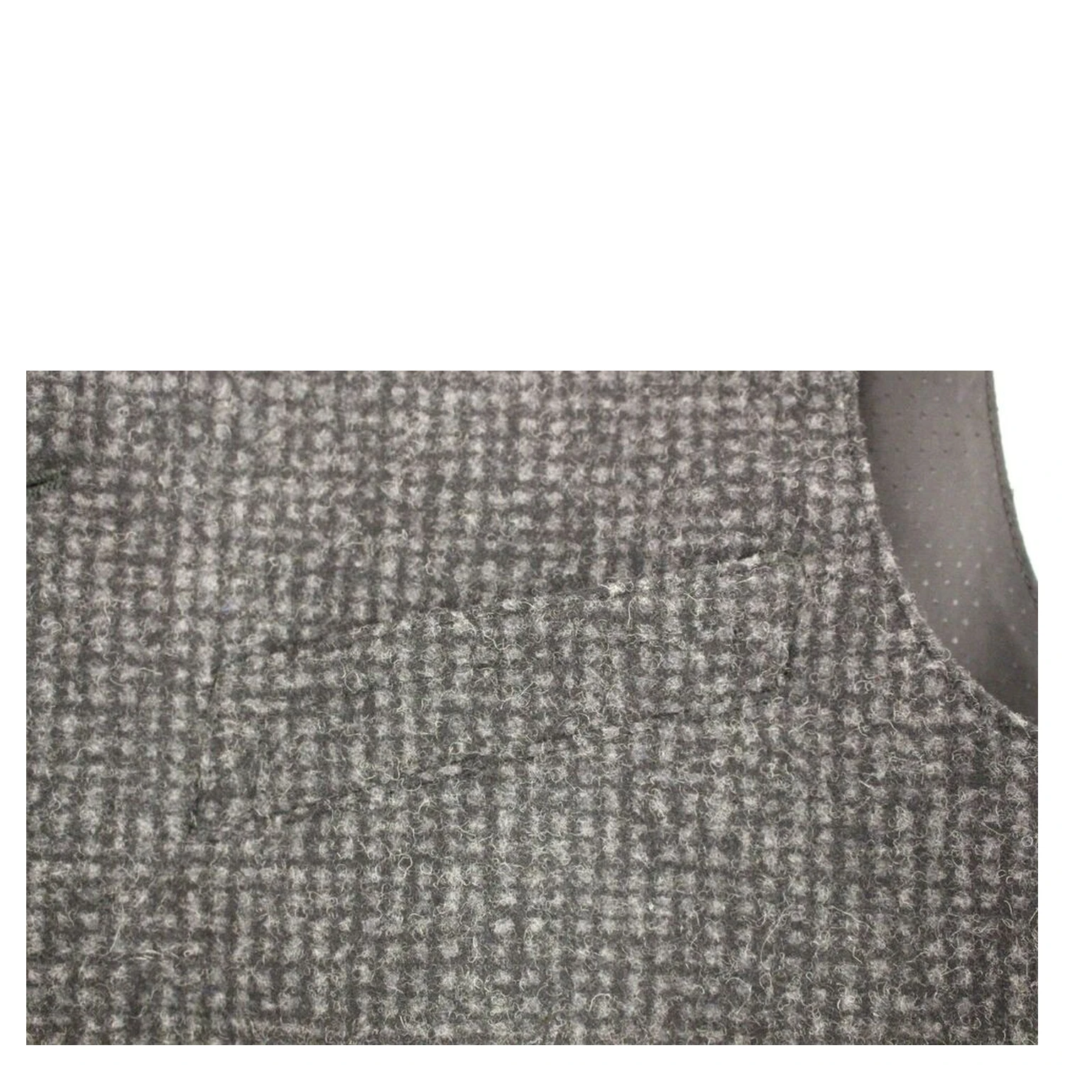 Gray Wool Blend Vest Gilet Weste