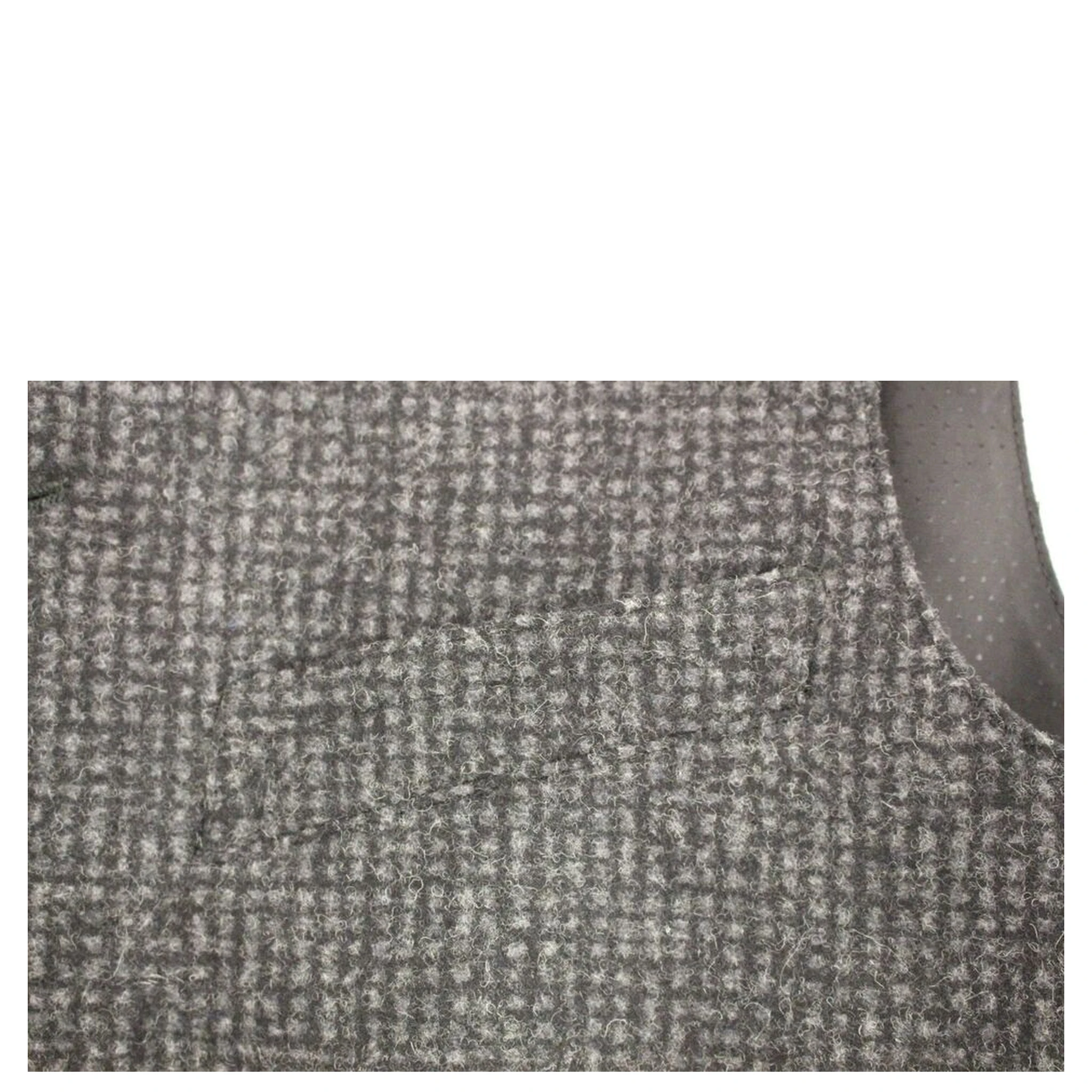 Gray Wool Blend Vest Gilet Weste