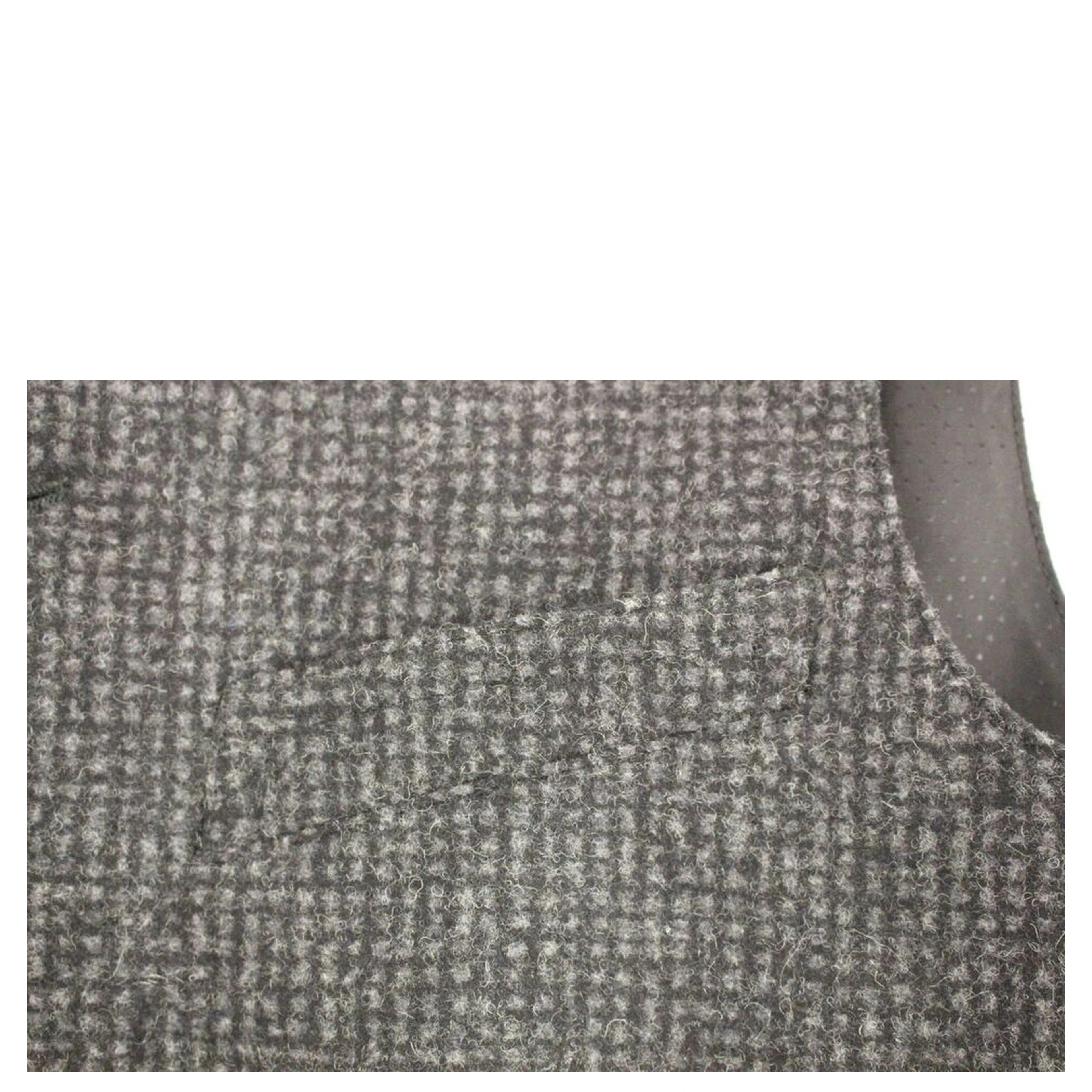Gray Wool Blend Vest Gilet Weste