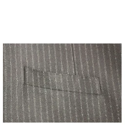 Black Striped Wool Single Breasted Vest