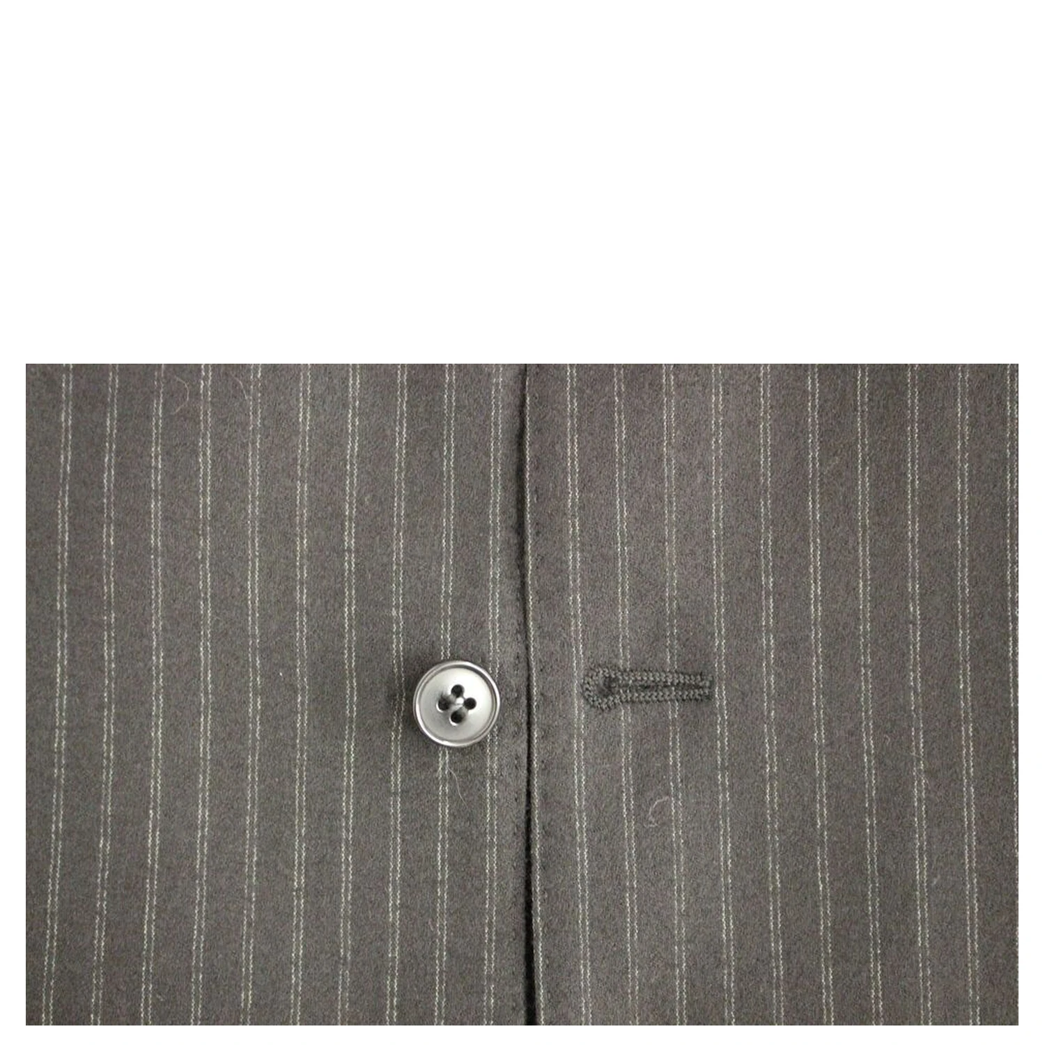 Black Striped Wool Single Breasted Vest