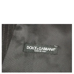 Black Striped Wool Single Breasted Vest