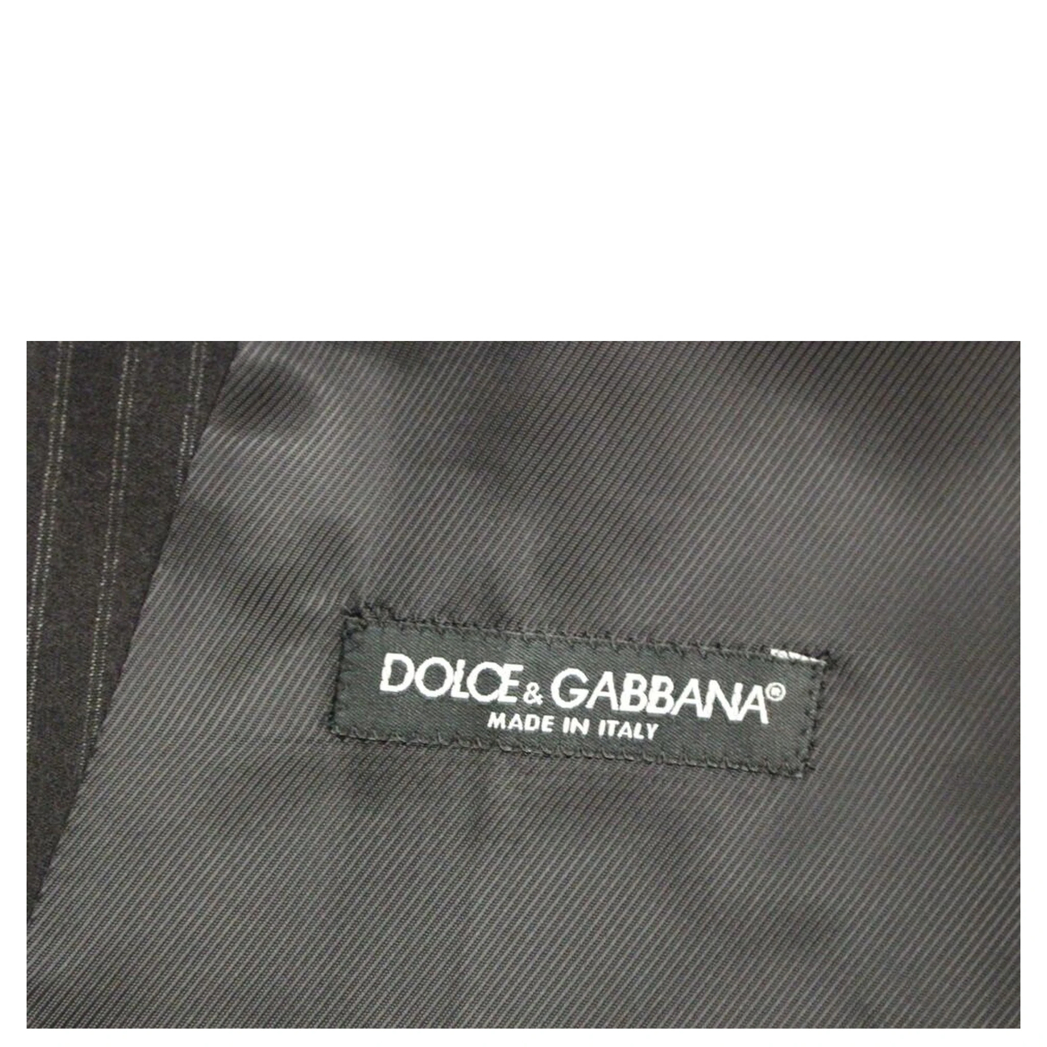 Black Striped Wool Single Breasted Vest