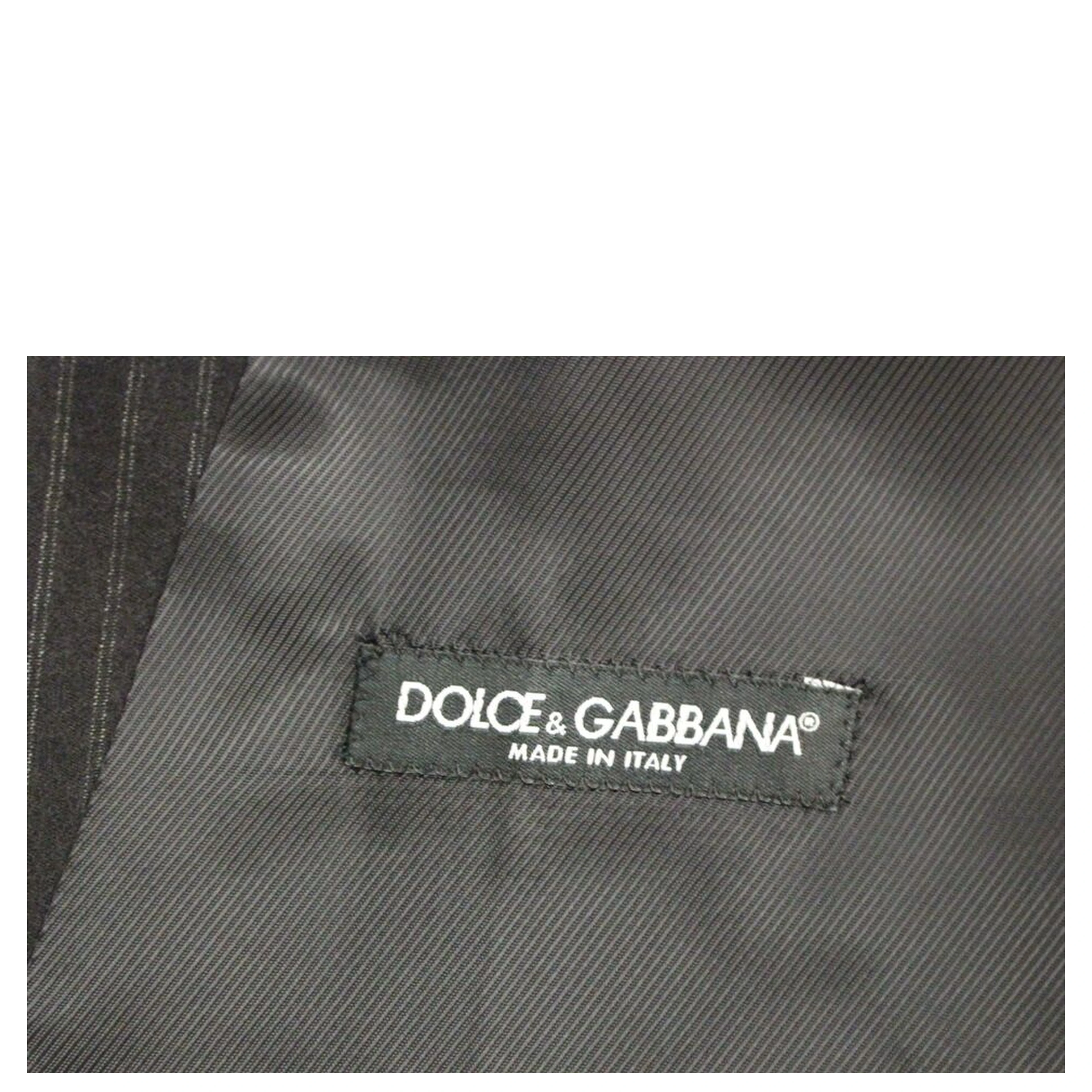 Black Striped Wool Single Breasted Vest