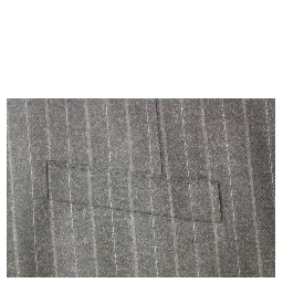 Gray Striped Wool Logo Vest Gilet Weste