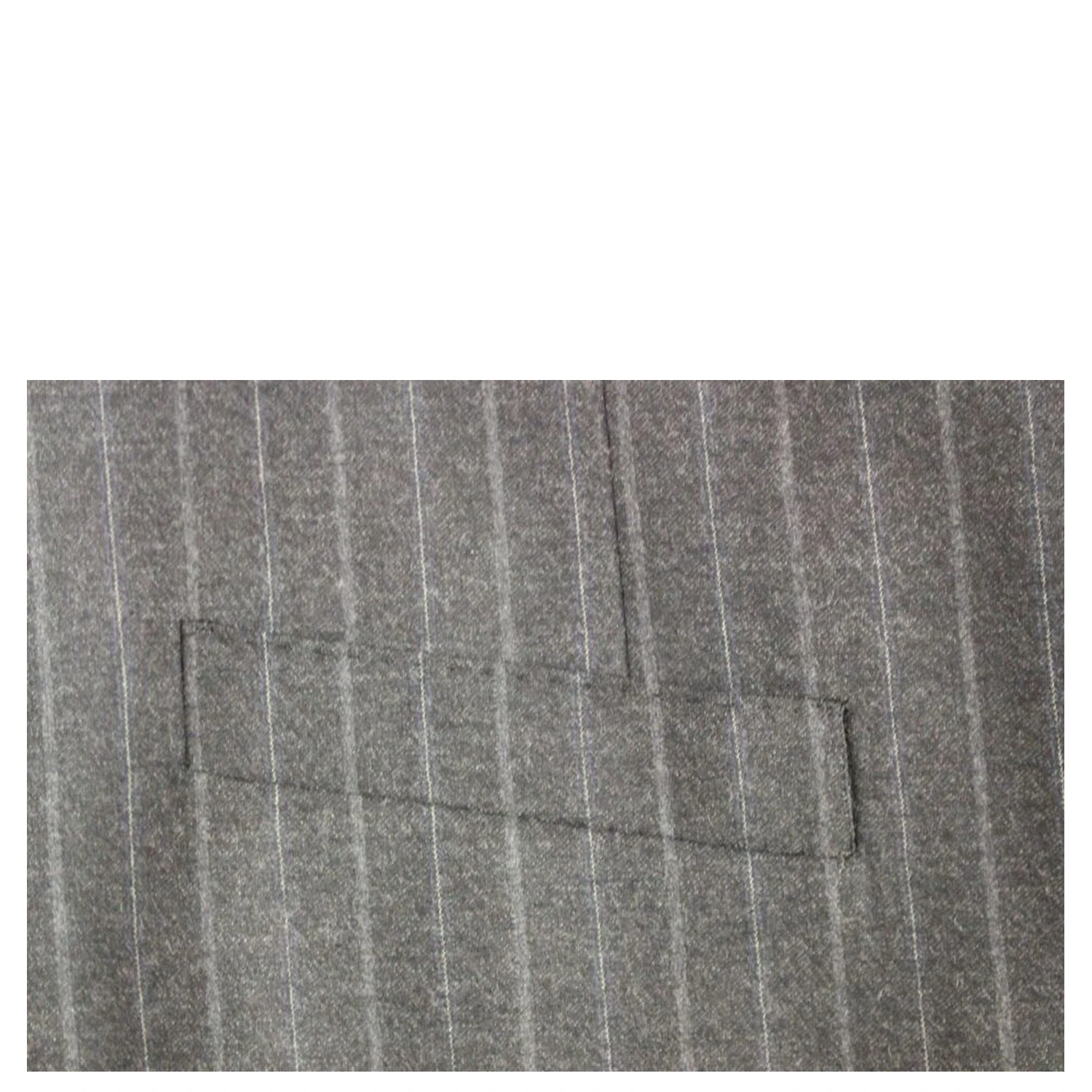 Gray Striped Wool Logo Vest Gilet Weste