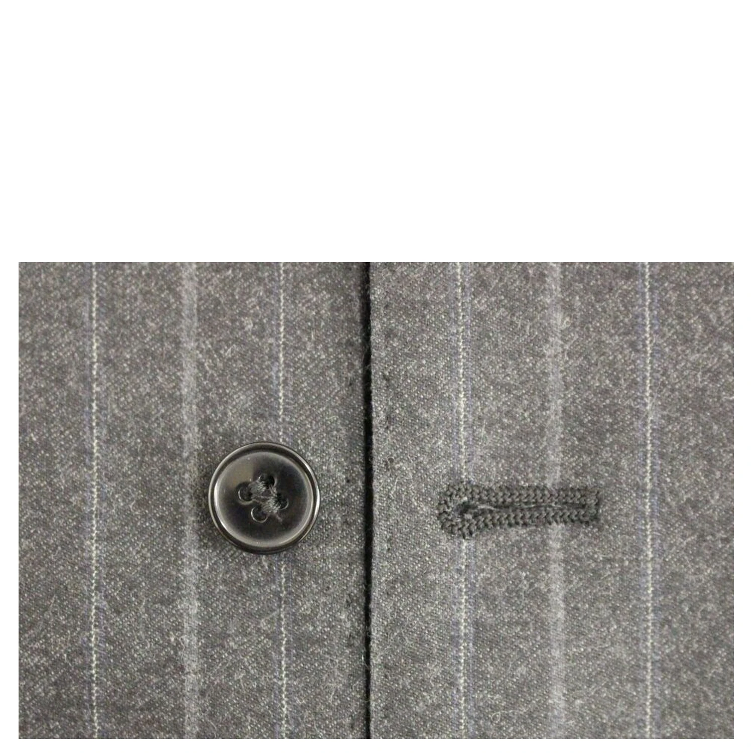 Gray Striped Wool Logo Vest Gilet Weste