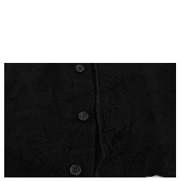 Black Fine Wool Button Cardigan