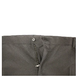 Black Wool Stretch Pleated Pants