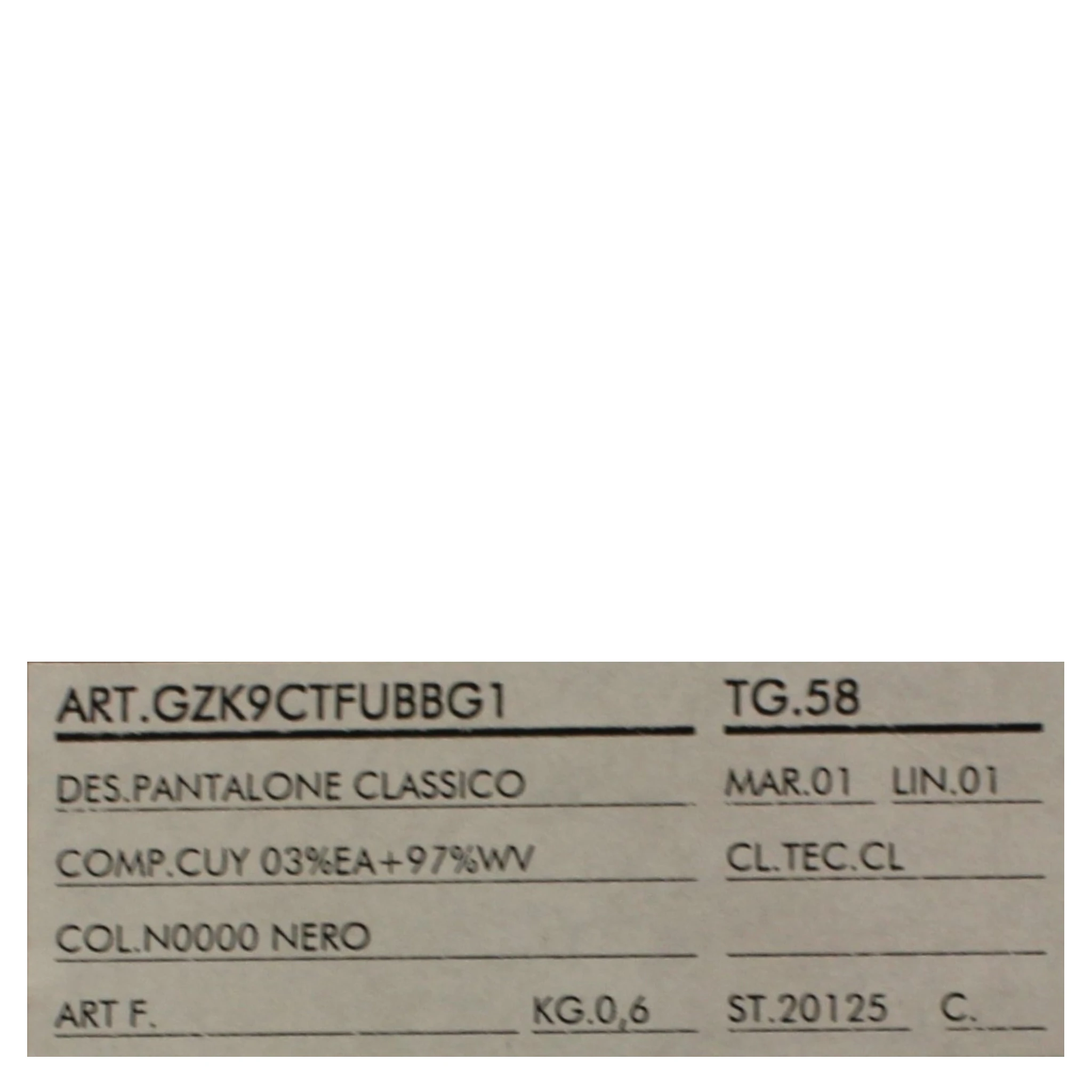 Black Wool Stretch Pleated Pants