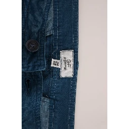 Blue Cotton Straight Fit Chinos