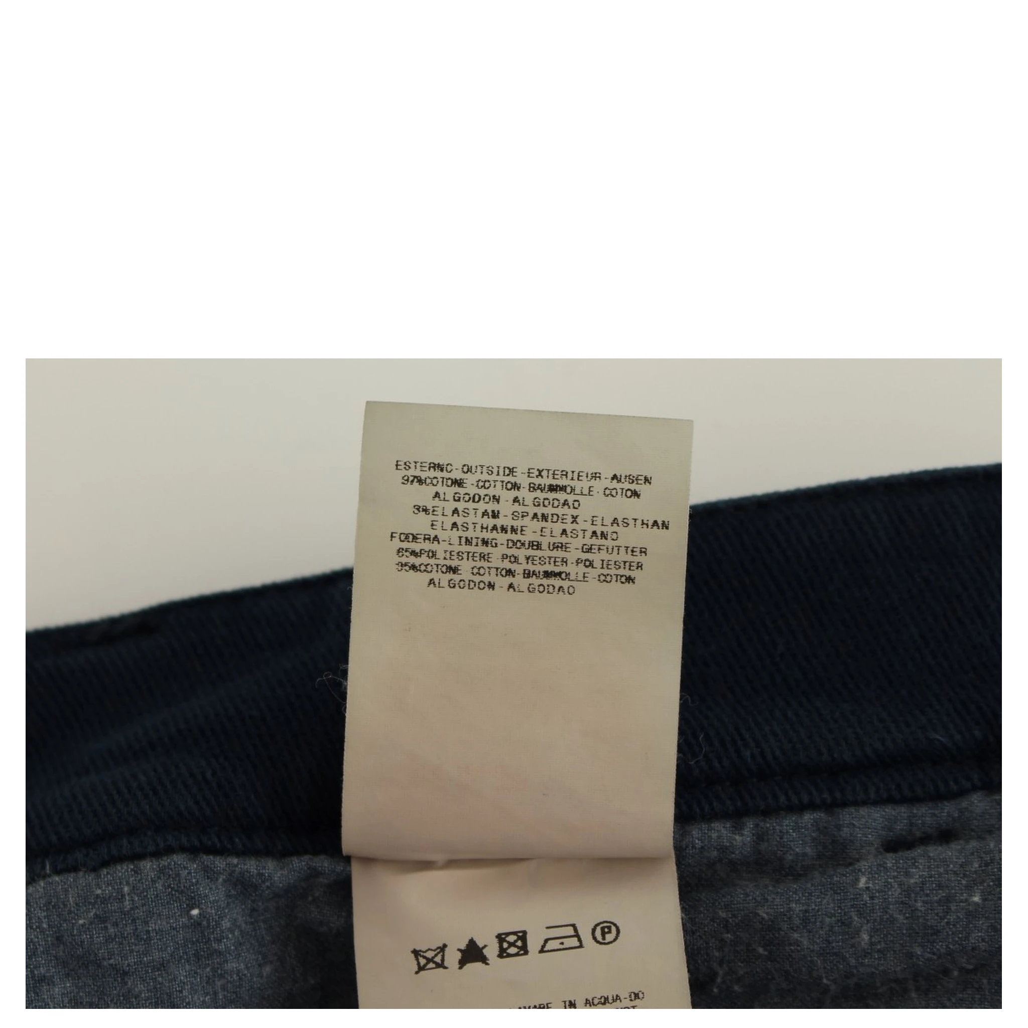 Blue Stretch Straight Fit Pants Chinos