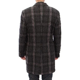 Gray Double Breasted Coat Jacket