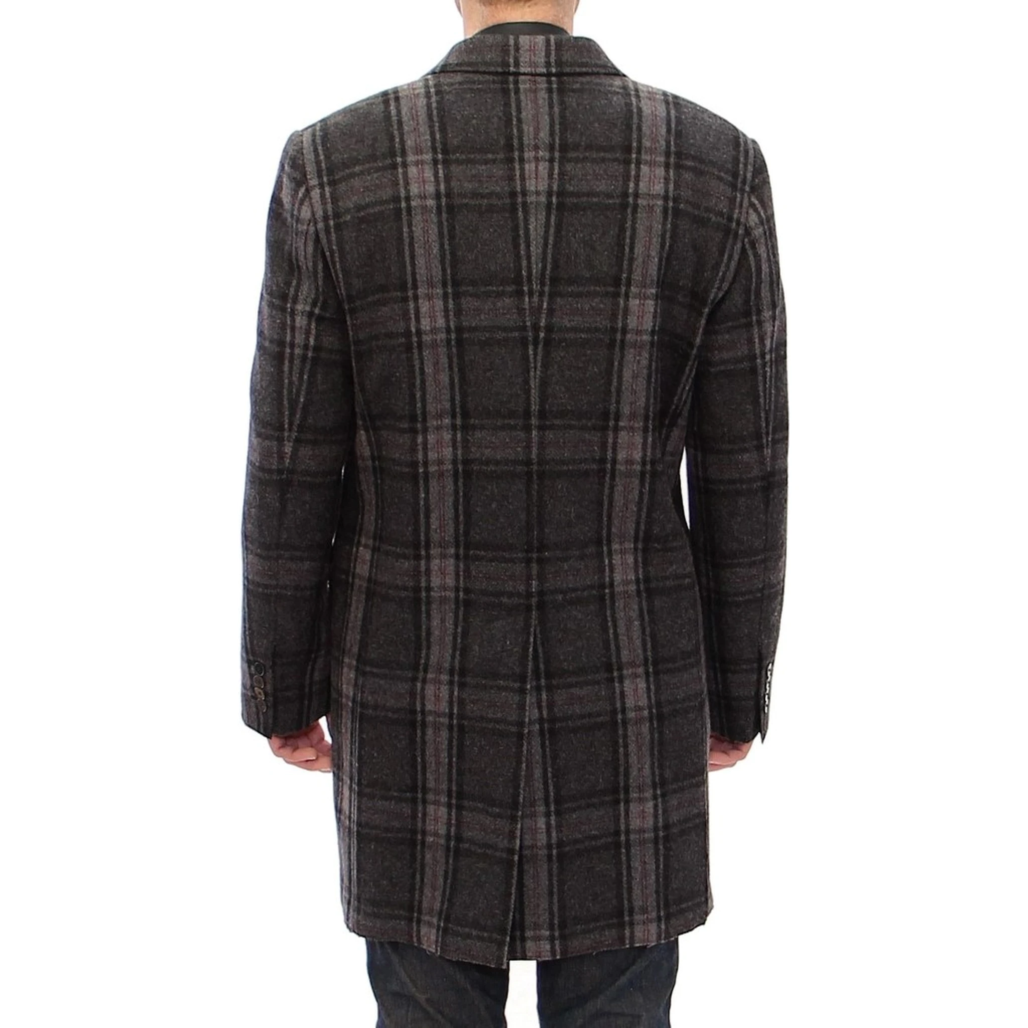 Gray Double Breasted Coat Jacket