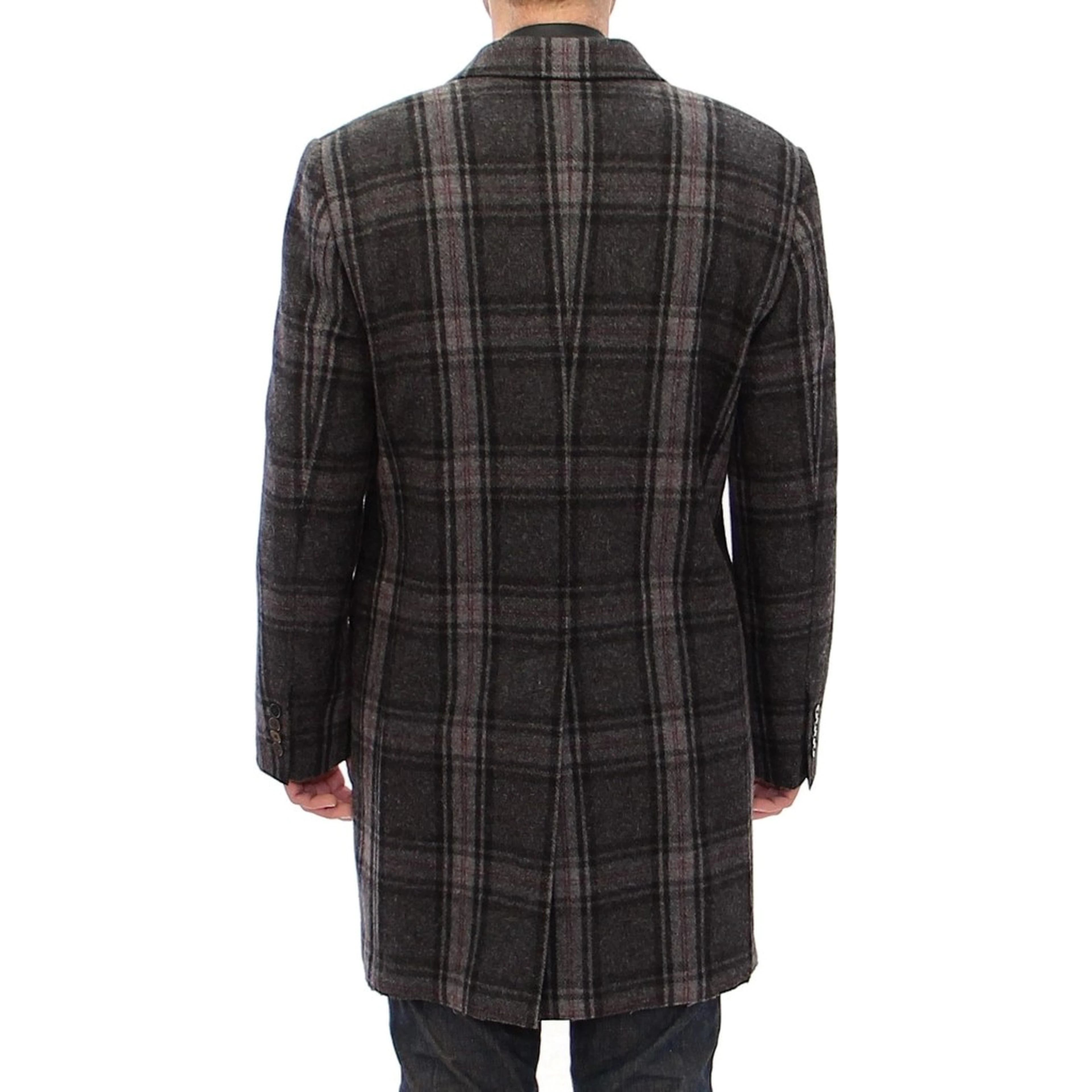 Gray Double Breasted Coat Jacket