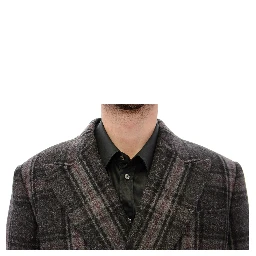 Gray Double Breasted Coat Jacket