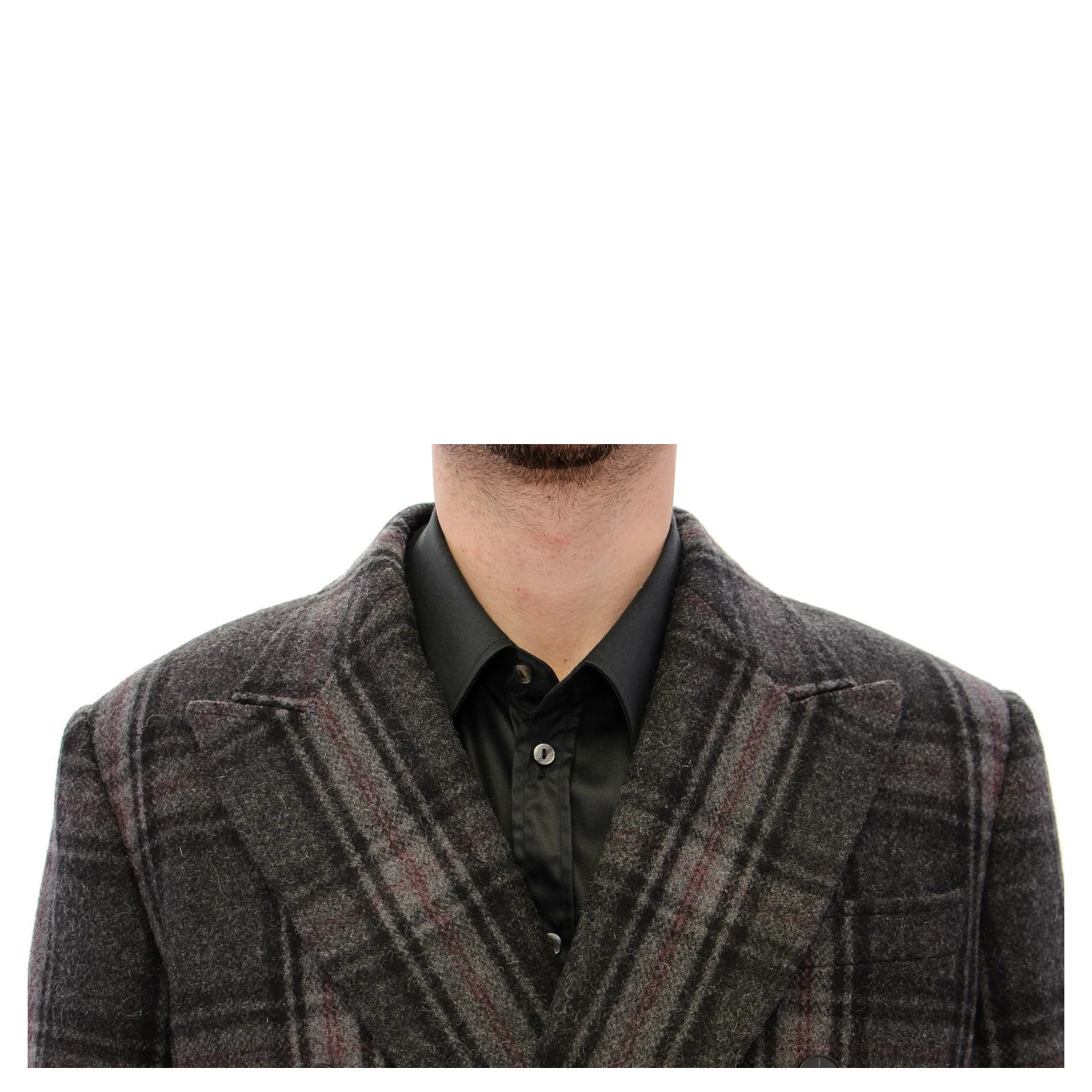 Gray Double Breasted Coat Jacket