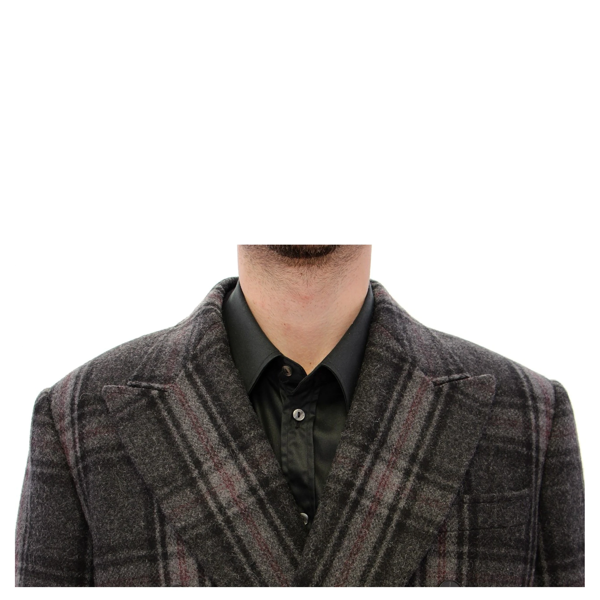 Gray Double Breasted Coat Jacket