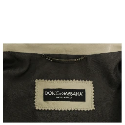 Beige Leather Jacket Biker Coat