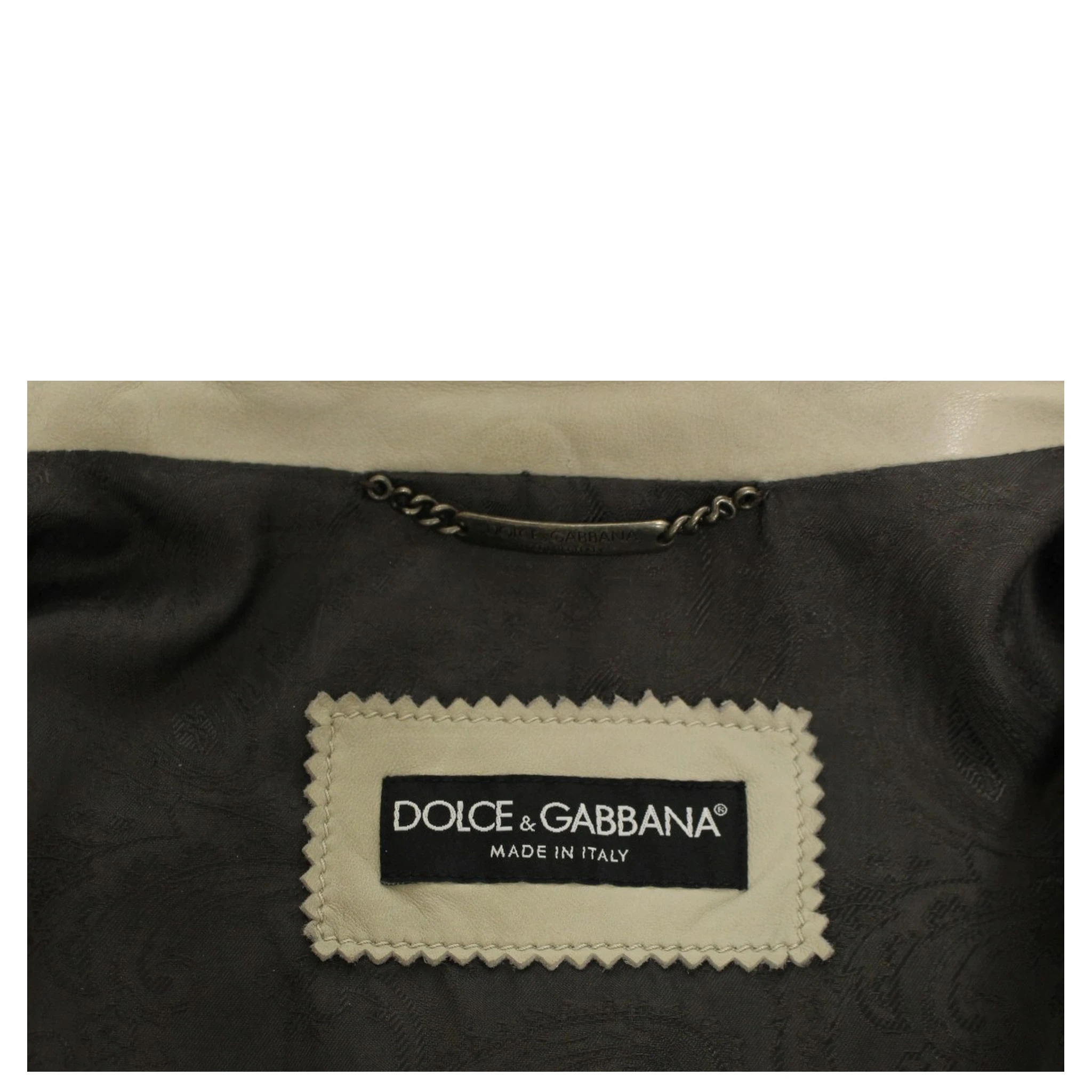 Beige Leather Jacket Biker Coat