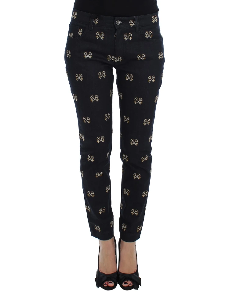 Blue Key Embroidered Slim Fit KATE Jeans