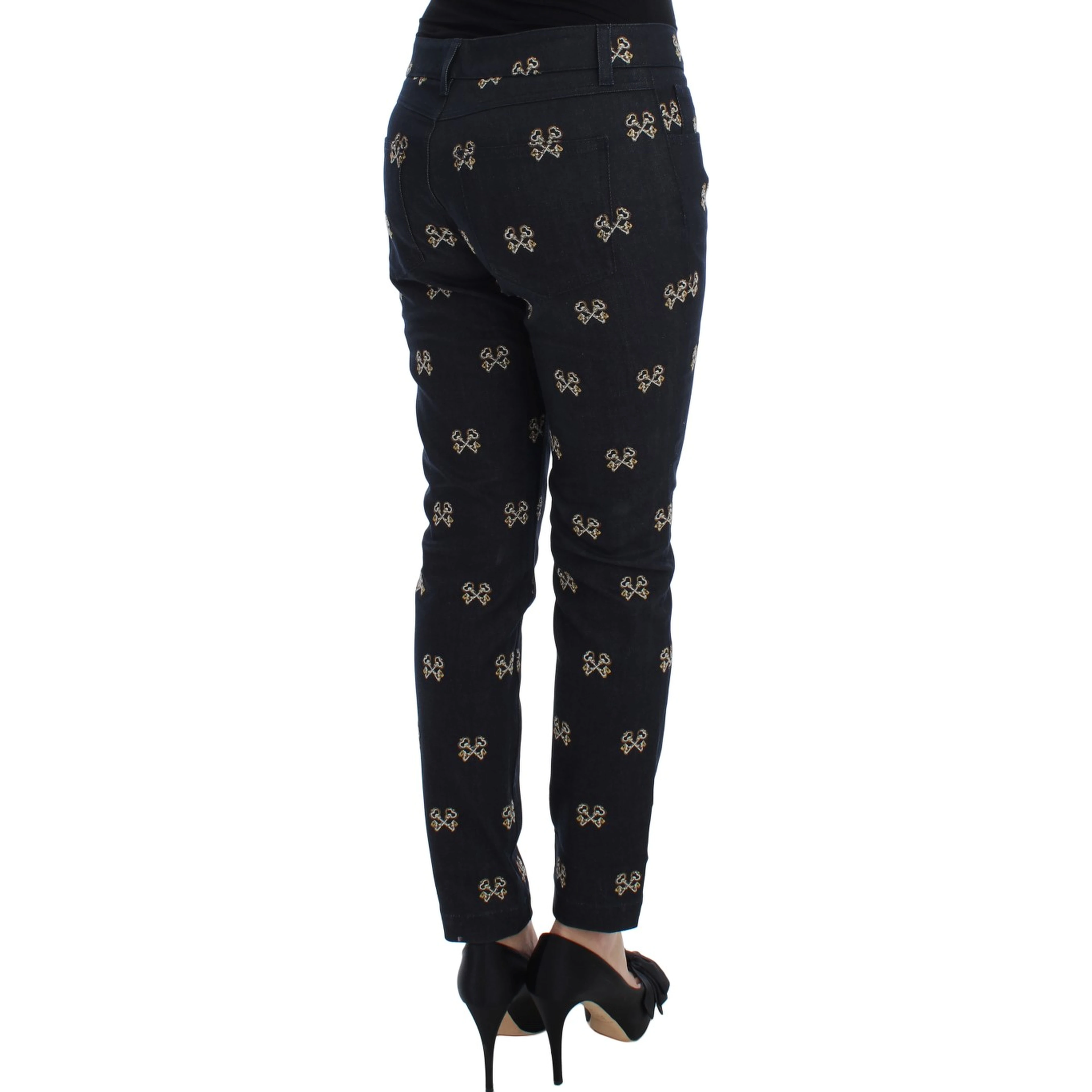 Blue Key Embroidered Slim Fit KATE Jeans