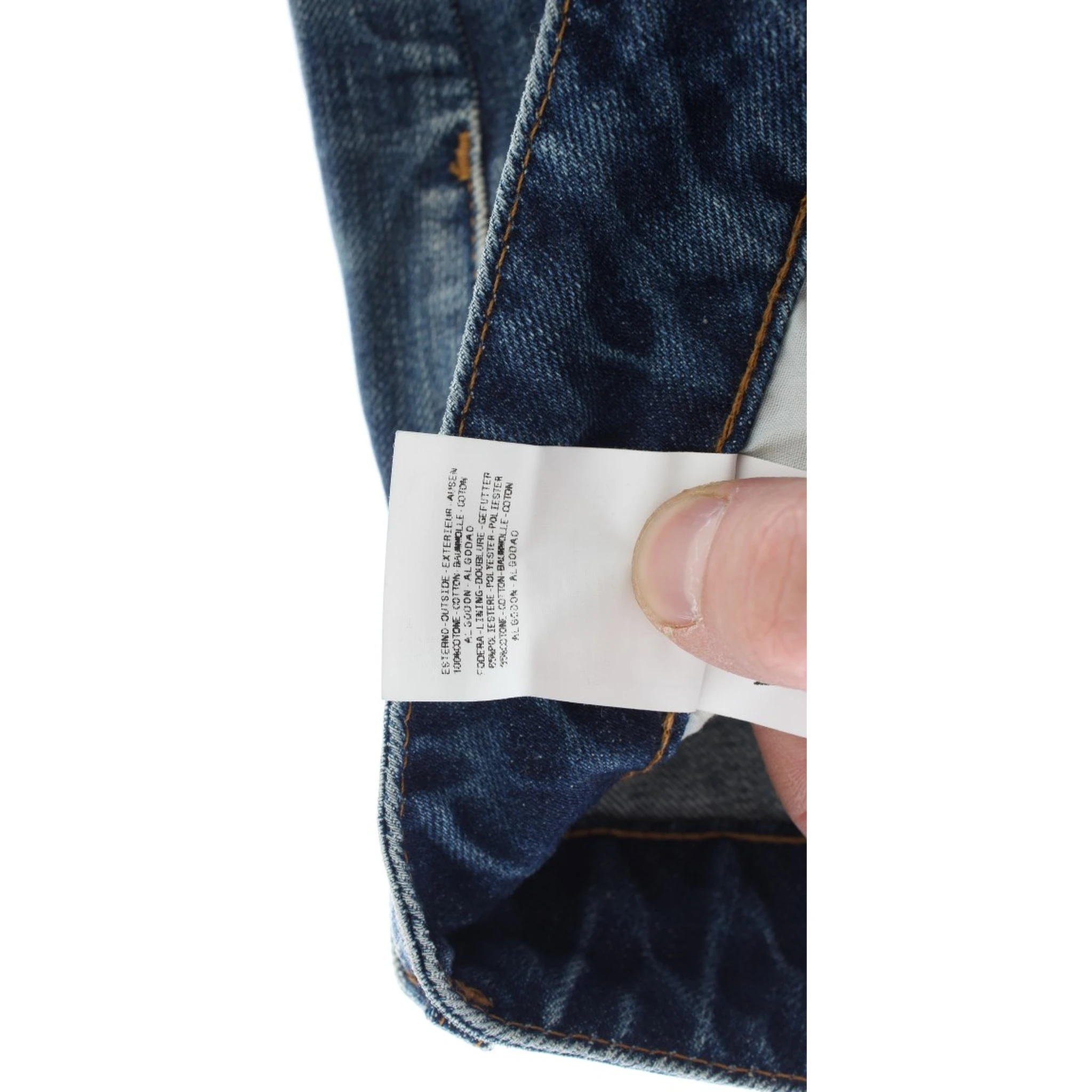 Blue Wash Torn Cotton Straight Fit Jeans