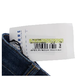 Blue Cotton Stretch Low Waist Jeans