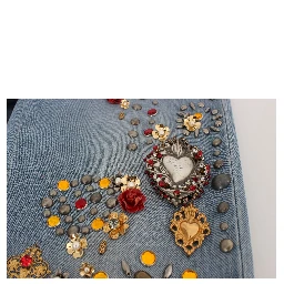 Crystal Roses Heart Embellished Jeans