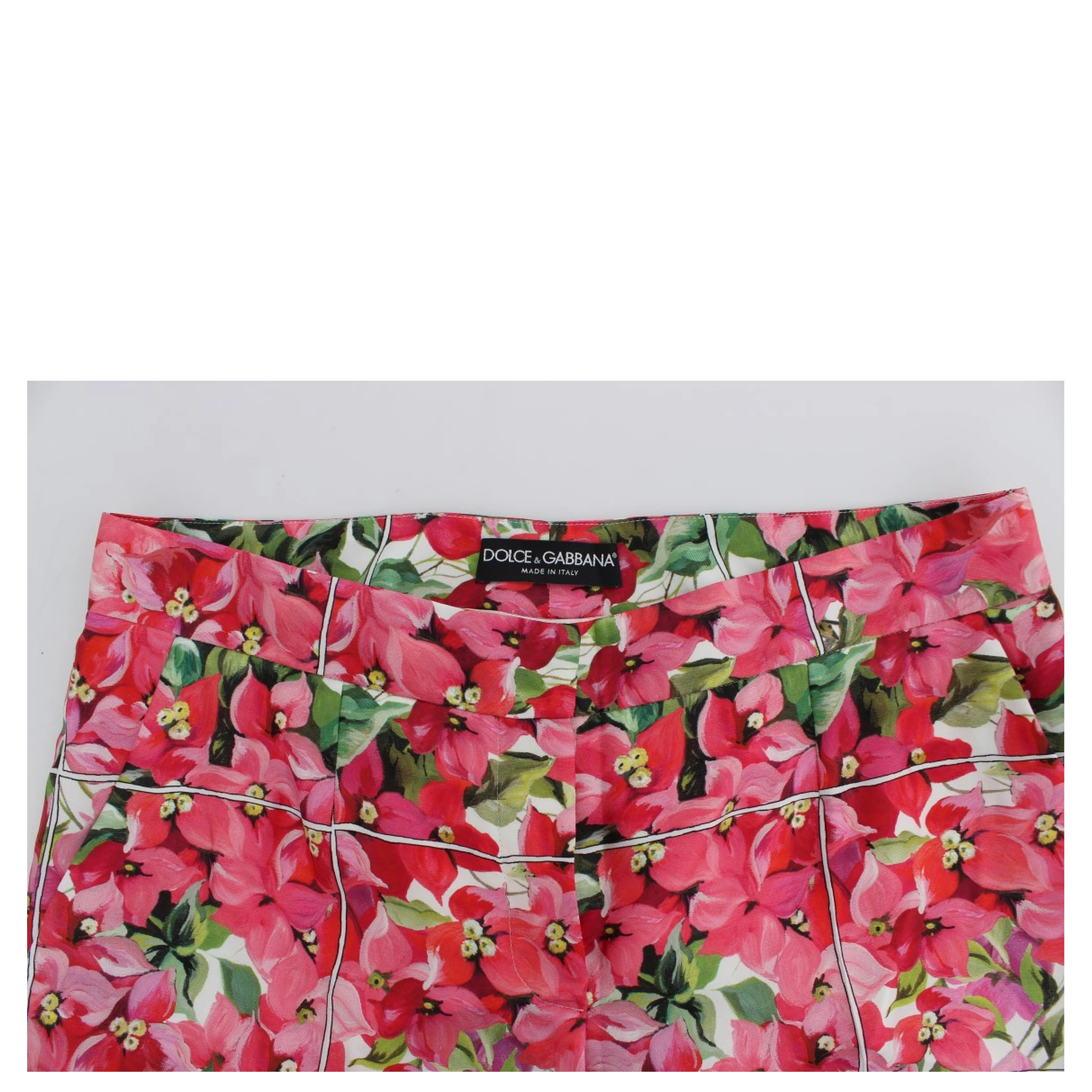 Multicolor Floral Knee Capris Shorts Pants