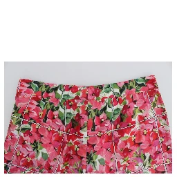 Multicolor Floral Knee Capris Shorts Pants