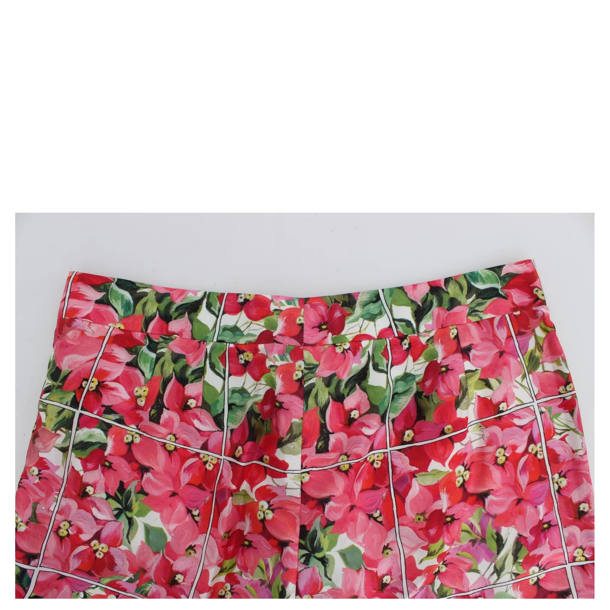 Multicolor Floral Knee Capris Shorts Pants