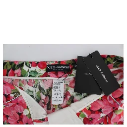 Multicolor Floral Knee Capris Shorts Pants