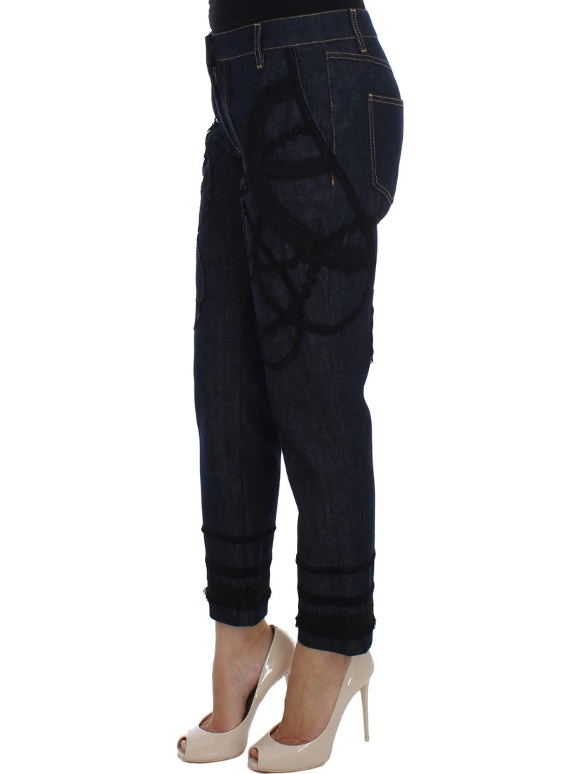 Blue Denim Cotton CAPRI Torero Jeans