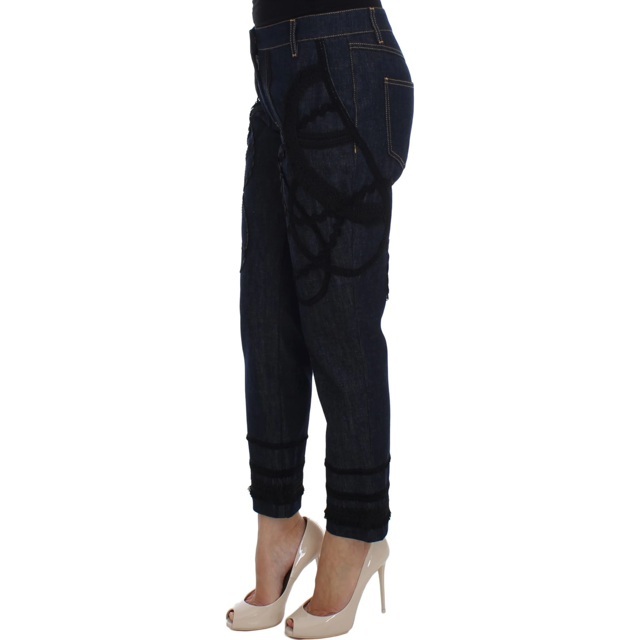Blue Denim Cotton CAPRI Torero Jeans