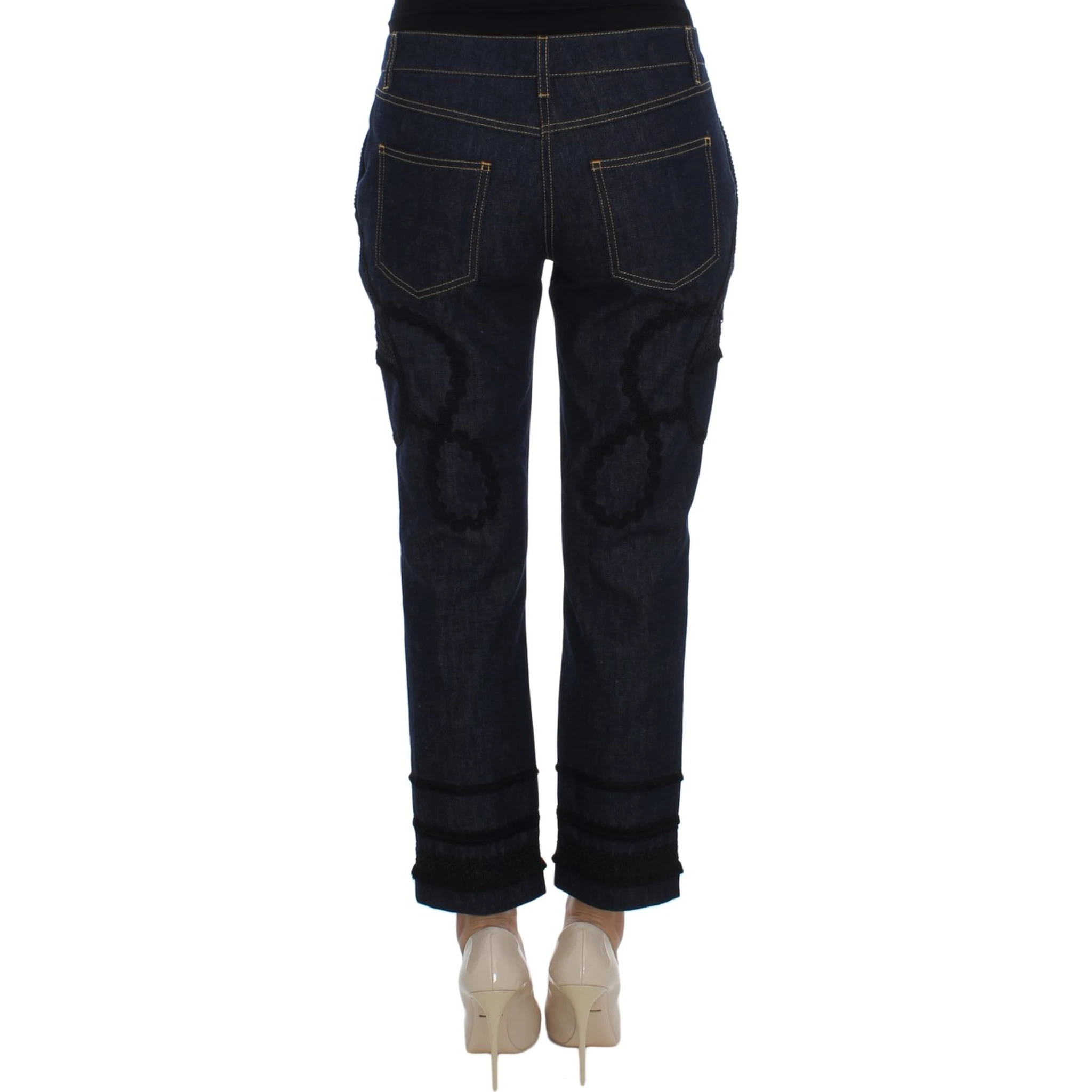 Blue Denim Cotton CAPRI Torero Jeans