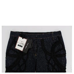 Blue Denim Cotton CAPRI Torero Jeans