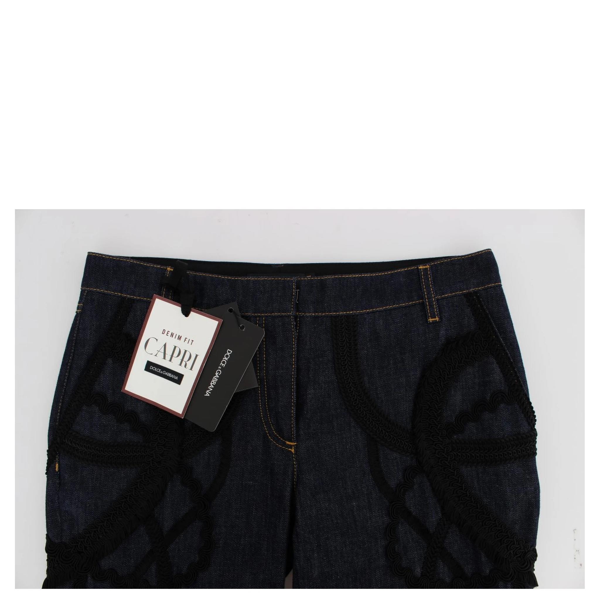 Blue Denim Cotton CAPRI Torero Jeans